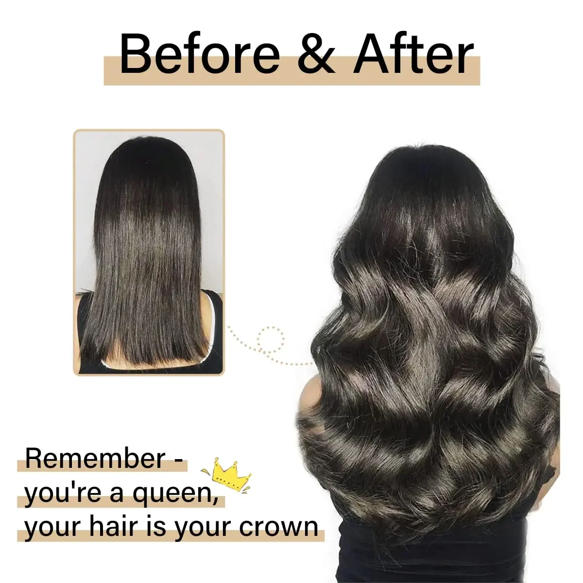 Extensii de păr Micro Ring, păr uman negru natural, cu perle Microlink, buclă dreaptă_voghion.com