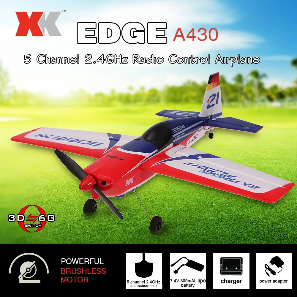 Wltoys Xk A430 Airplane Radio Control Toys 2.4g 5ch Rc Plane 3d 6g