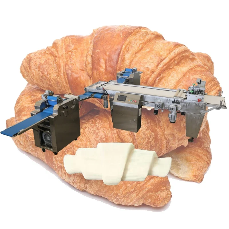 Croissant Machine Dough Sheet Roller Full Automatic Bread Croissant Production Line Price
