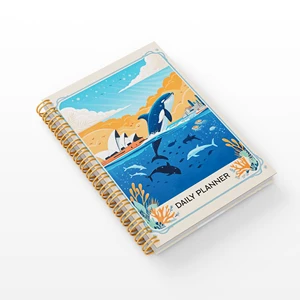 2026 Australian Kangaroo Vibrant Printed Cover Daily Planner Spiral Bound Full Year Schedule with Dated Pages