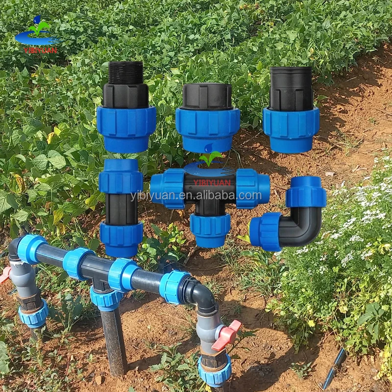 HDPE 75mm 25mm 50mm Poly Valve 3-Way Tee Garden Irrigation Control for Farm and Greenhouse Drip Pipe Fitting Control Valve