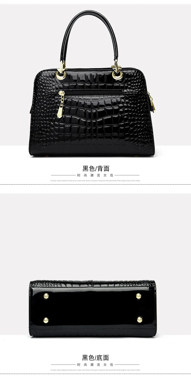 Large Capacity Shoulder Bag Handbag Grain Fashion Bags for Ladies Girls Bucket Type Luxury Handbags for Women