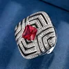 open size Red corundum ring