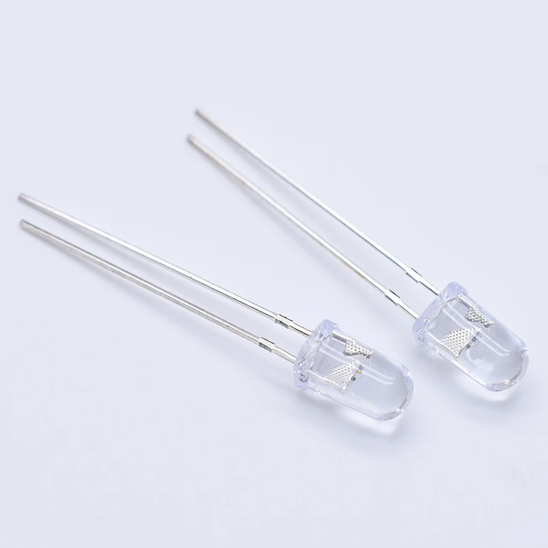3mm 5mm Kaars Led Flikkeren Rood Geel Warm Wit Licht Flikkerende Leds Flash Blink Diy Dip Led Diode intermitterende Licht Lamp (Color : WHITE, Size : 100pcs 5mm