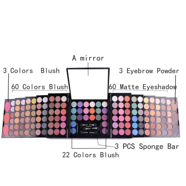 Makeup kits 142 colors eyeshadow concealer contour blush lip gloss eye shadow palette box set with private label - Image 5