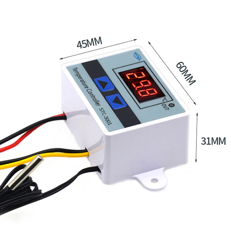 Digital Led Thermostat Control Switch Probe Xh-w3001 12v 24v 48v 110-220v 3 Months 10a Relay Temperature Controller