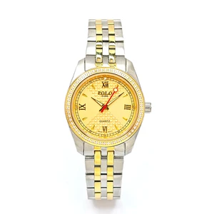 Classic Radiant Business Luxury Ladies' Ronda Quartz Analog Dial Watch 35mm Stainless Steel Case Sapphire Crystal Diamond Water