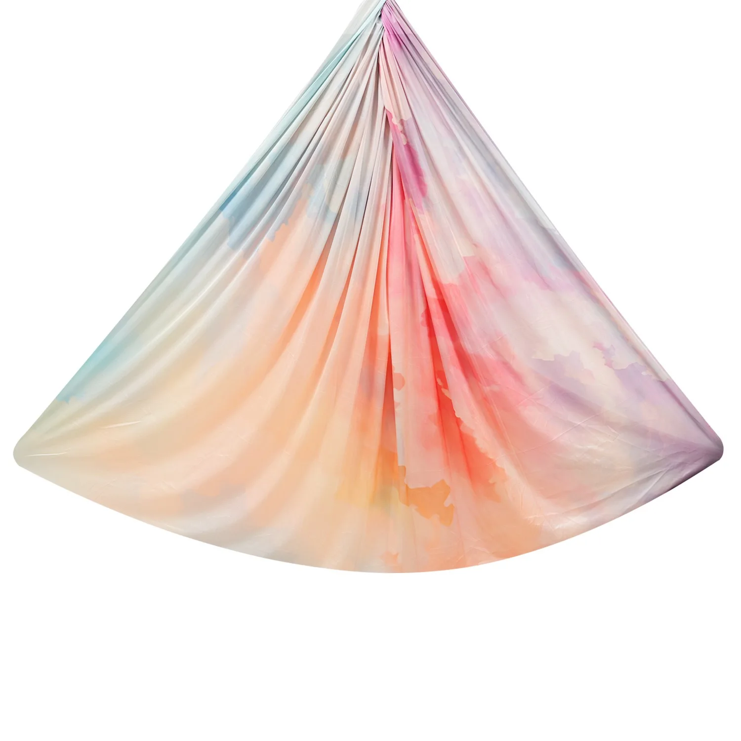 Wholesale Rainbow Color High Strength Anti-gravity Premium Silk Flying Aerial Yoga Hammock Swings Set