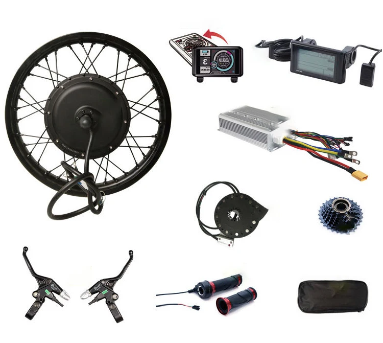 72v 3000w Ebike Conversion Kit 8000w 10000w 5000w Wheel Electric Bike Bicycle Motorcycle Rear Hub Motor Triangle Battery