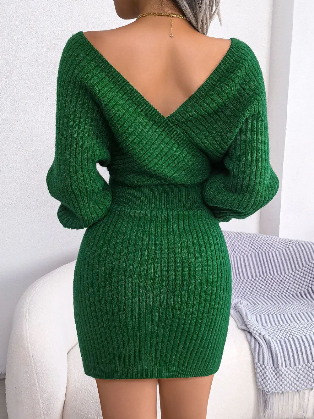 green cashmere sweater dress Lioraen - Striped Cashmere Dress main image 1