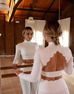 Bnice Custom Logo Women Gym Sport Wear Fitness Workout Wave Cut Yoga Sets Suits High Waist Seamless Yoga Leggings Butt Lift Pant