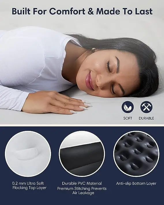 Woqi Fast&easy Inflation/deflation Air Mattress With Built In Pump,18