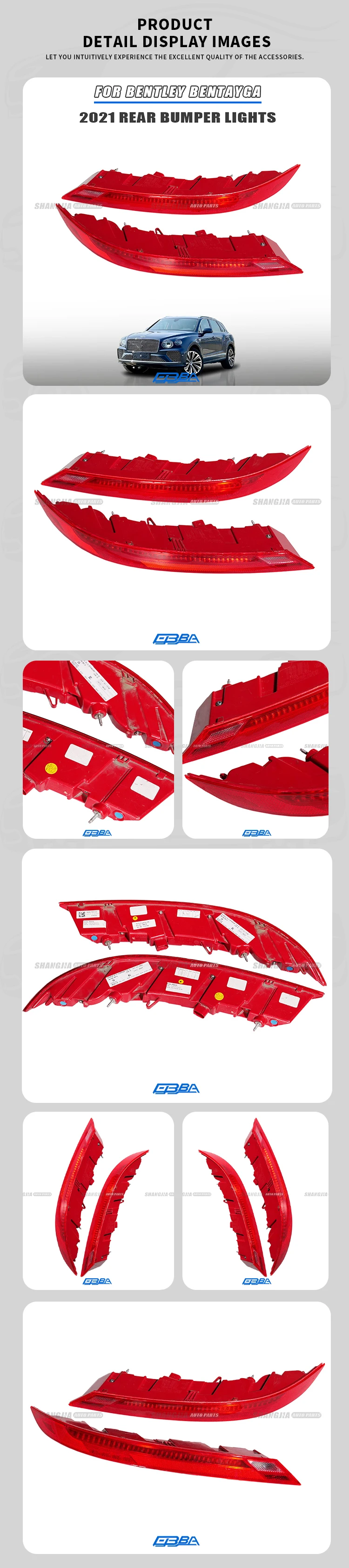 Rear Bumper Light For Bentley Bentayga 36A945307D 36A945308D Original Used High Quality 2025 Hot Sale Red LED Lamp factory