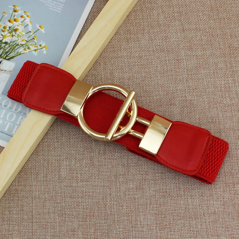 Comfortable Elastic Adjustable Metal Buckle Belt Womens Belt  display picture 2