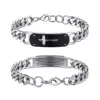 Bracelet croix courbée gravée Lords