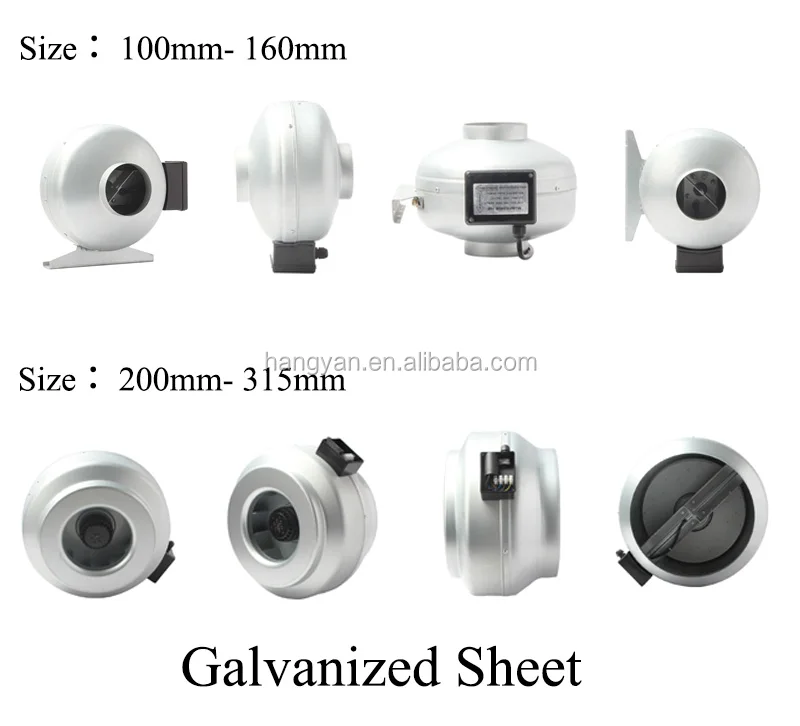 Centrifugal Duct Fan, 150mm, 220V, Cast - detail 8