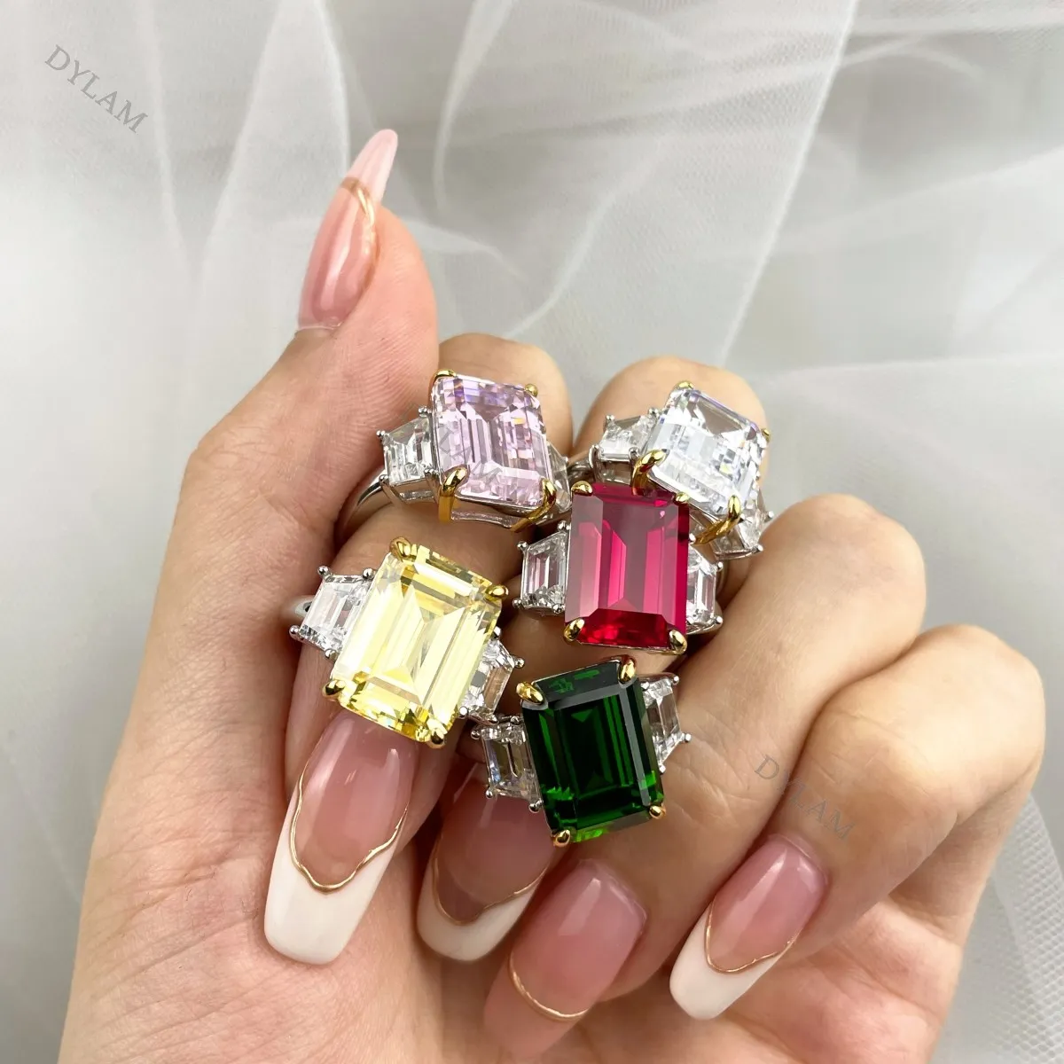 KAKODIY price super glitter stone ring 925 Sterling Silver high carbon Cubic Zirconia simulation ring wedding party detail 2