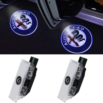 2 Stks Deur Lichten Welkom Logo Ghost Shadow Definition Auto Decoratie LED Deuren Ingang Lichten 3D Embleem Lamp (Voor Alfa), Für 147 GT