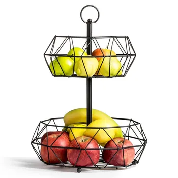 Household Decorative Items Kitchen Countertop Metal Wire Iron Art Fruit Basket
