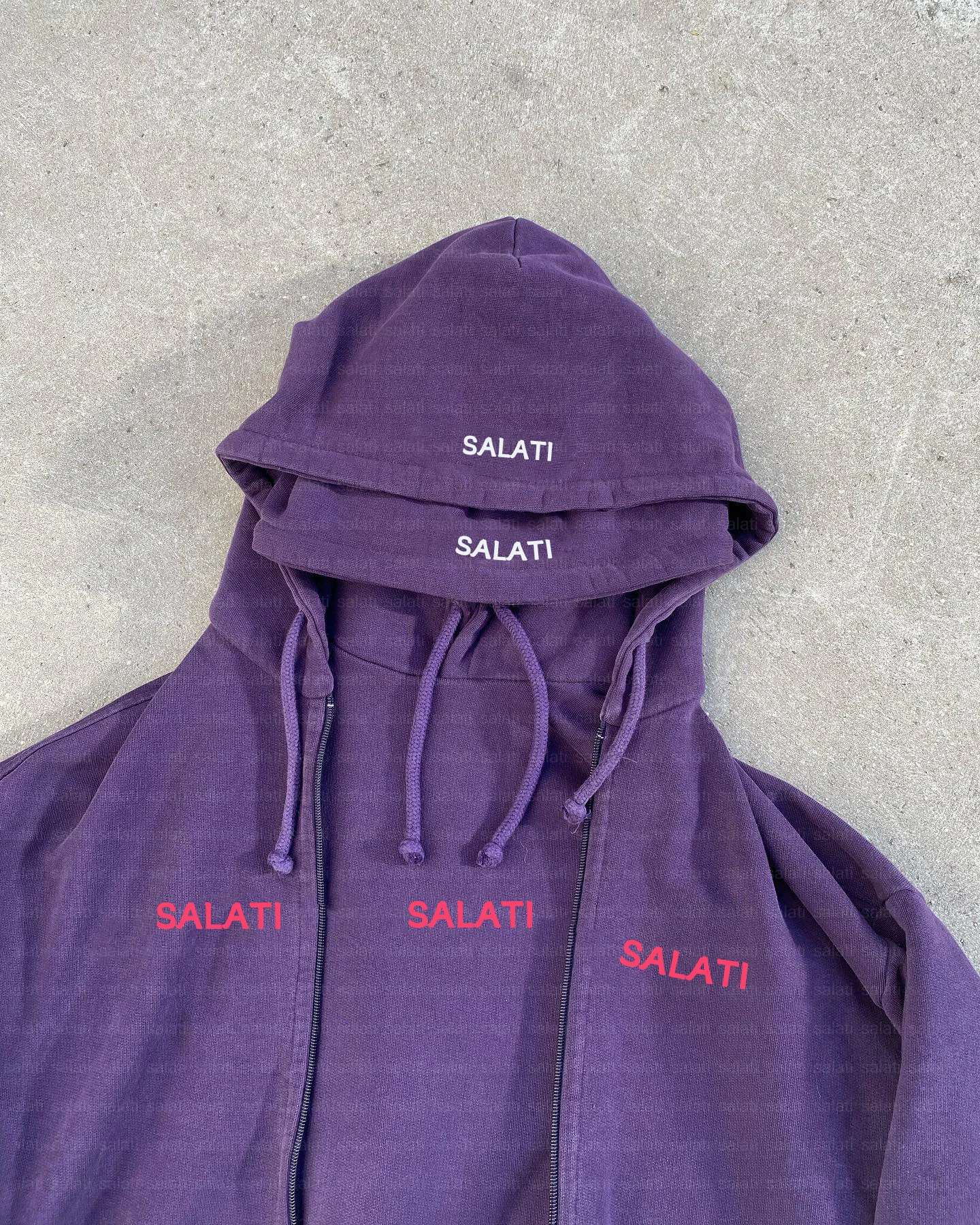 Salati Hoodies Manufacturer Cotton French Terry 500 GSM Pullover Zipper Double Layer Hooded Oversized Sweatshirt Hoodies for Men gallery 3