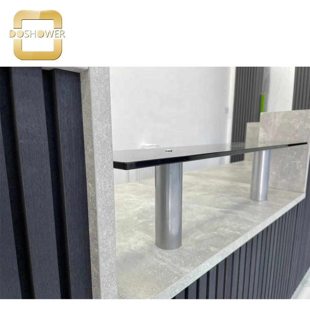 Reception Counter Desk With Lockable Drawers For Modern Salon Reception ...