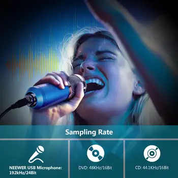NEEWER USB Microphone 192KHZ/24Bit Plug & Play Computer Cardioid Mic Podcast Condenser Microphone+Professional Sound Chipset detail image