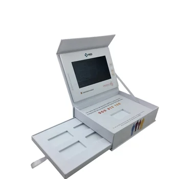 Cote New Trend Paper Cut Lcd Greeting Card Video Box Video Presentation Box For Business Invitation