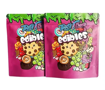 Custom Printed Resealable Candy Smell Proof Stand Up Pouch Herb Packaging 3.5g 28g 1oz 1lb Ziplock Bag Custom Printed Mylar Bags