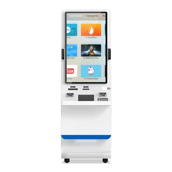 Restaurant Touchscreen Self Service 21.5 Self Ordering Payment Terminal Kiosk Android White USB Windows Connector DDR Copy