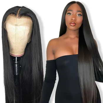 JP Wholesale Straight Brazilian Hair HD Lace Wigs,full lace frontal wig with baby hair,Virgin human hair wigs for black women