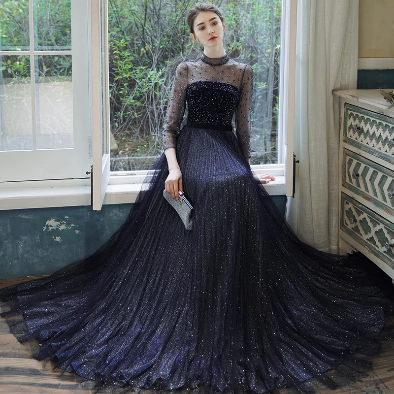 green emerald velvet dress LL Bridal Women's Elegant V Neck Prom Dresses 2020 Long Spaghetti Straps  Satin Evening Party Dress with Pockets US2 Black at Amazon Women's Clothing  store main image 0