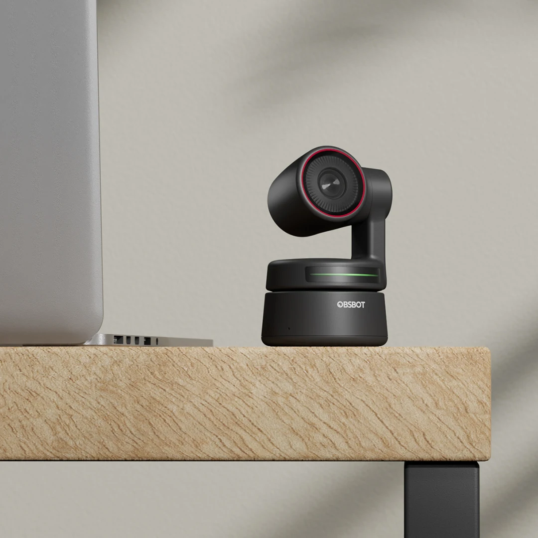 OBSBOT Tiny 4K AI搭載PTZ 4K 4倍ズームウェブカメラ、デュアル全方向