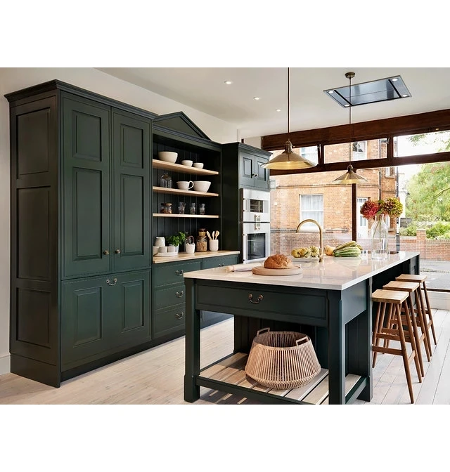 design classical antique furniture solid wood kitchen cabinet