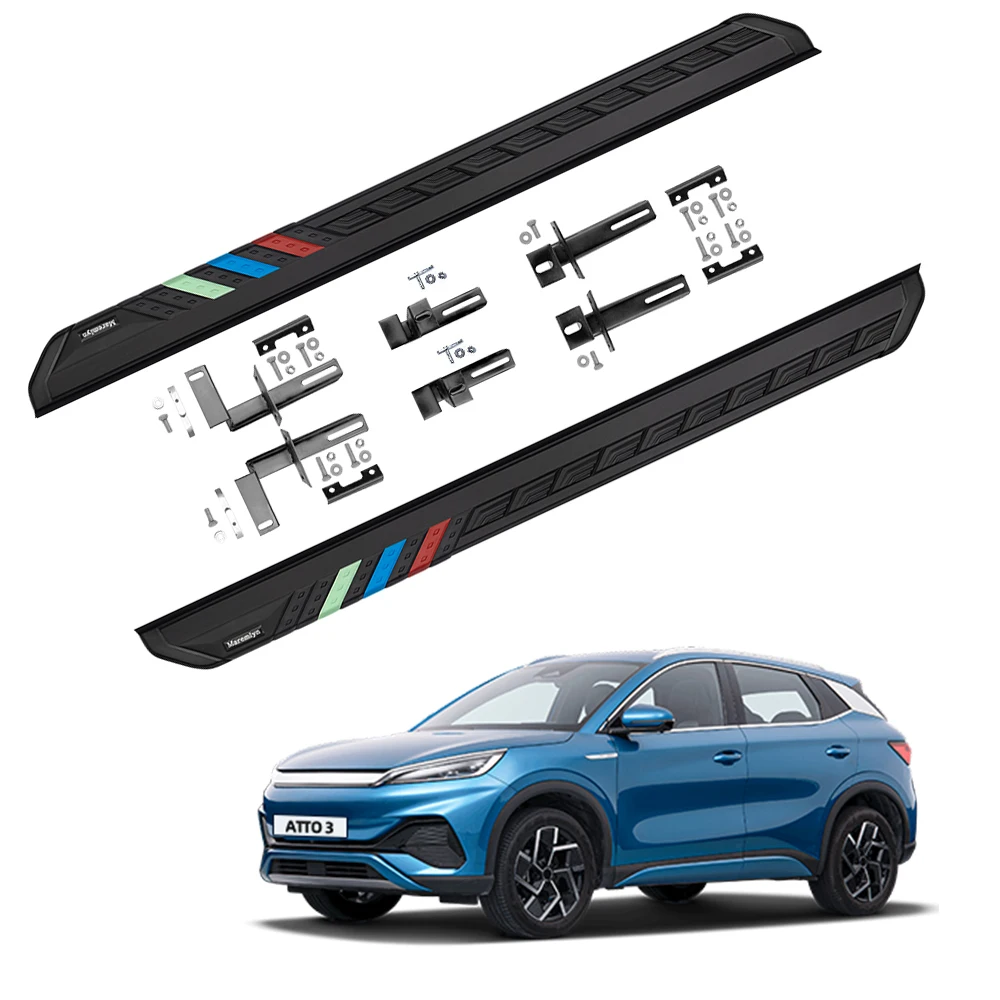 Car Running Board Side Bar Side Step Aluminum Alloy Step Board Foot Pedal Threshold For BYD ATTO 3 Accessory