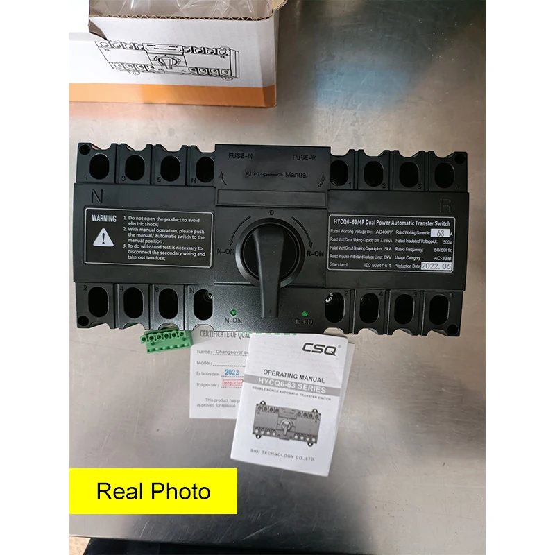 63A Dual Power Automatic Changeover Switch 32A Transfer Automatic Switch 60A ATS Home Use Mini ATSE AC220V 60a Switch