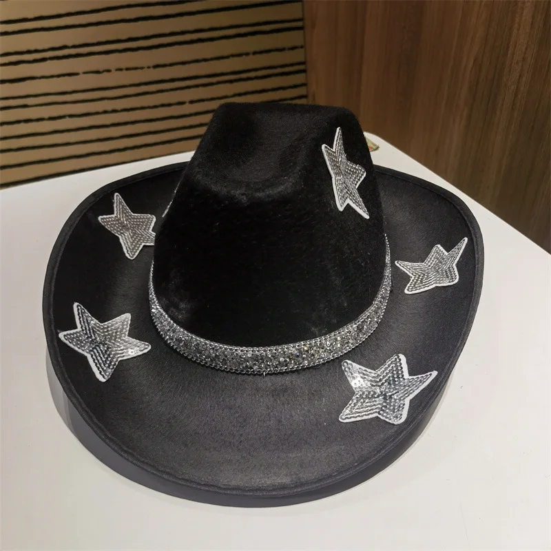 Shop Our Hot Selling Cowboy Sequin Stars Diamond Band Hat display picture 1