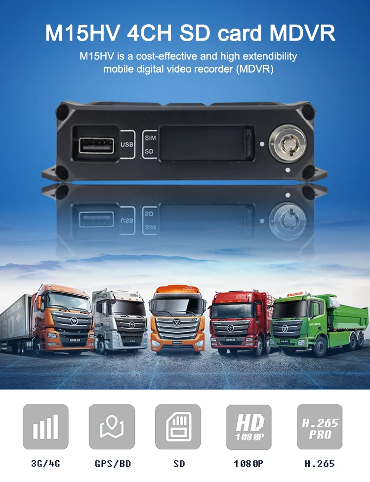 Full Hd Truck Recorder Car Dvr Lte Camera Security Monitoring System 4