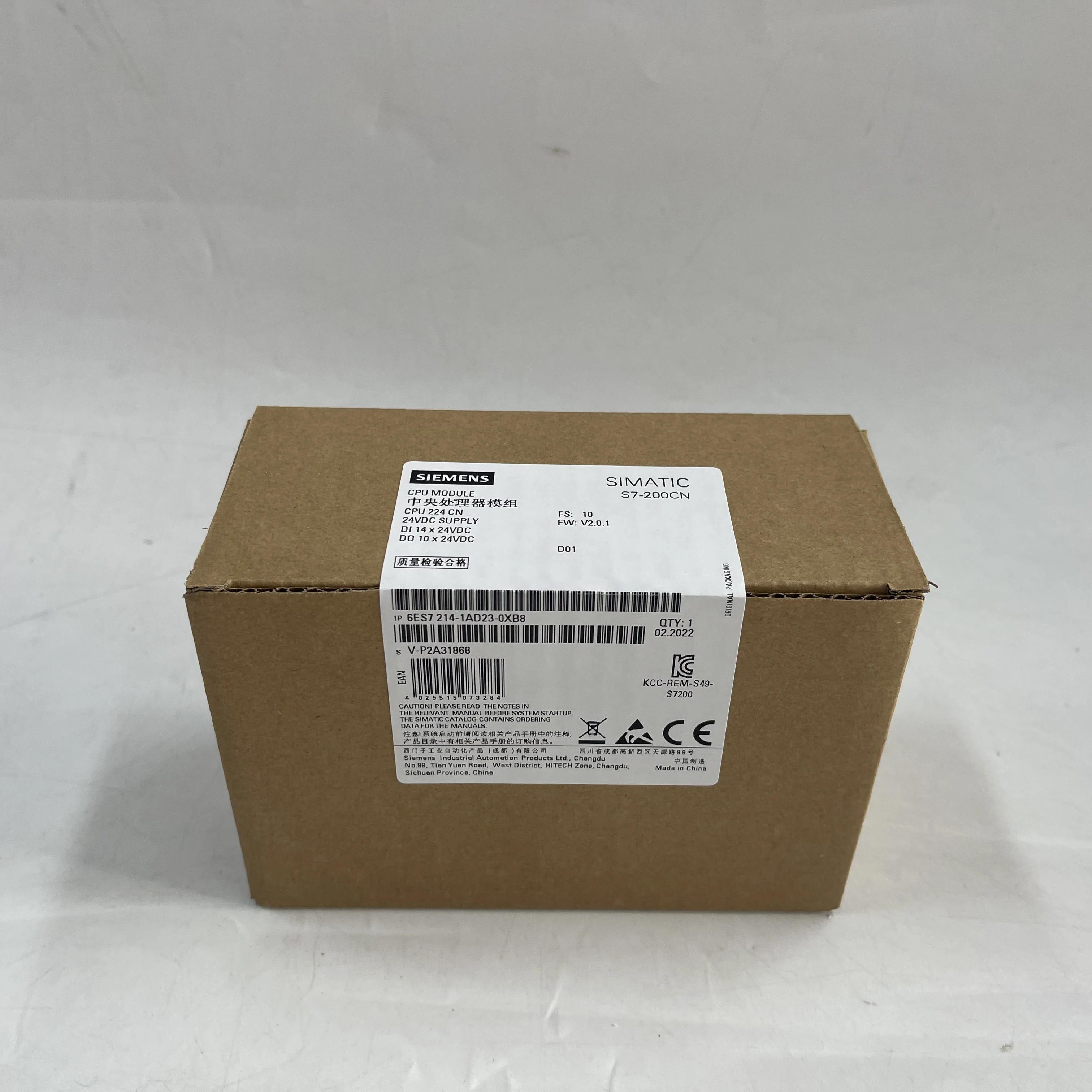 SIEMENS CPU Module 6ES7214-1AD23-0XB8 SIEMENS CPU Module 6ES7214-1AD23-0XB8