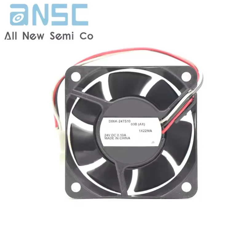 Original Axial flow fan D06K-24TS10  60X60X25mm 24V 0.1A Industrial DC cooling fan