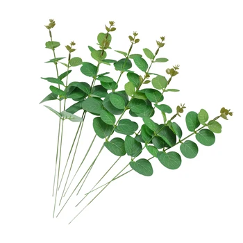 Artificial Eucalyptus Stems Artificial Eucalyptus Leaves Faux Greenery Branches for Wedding Centerpiece Home Decoration
