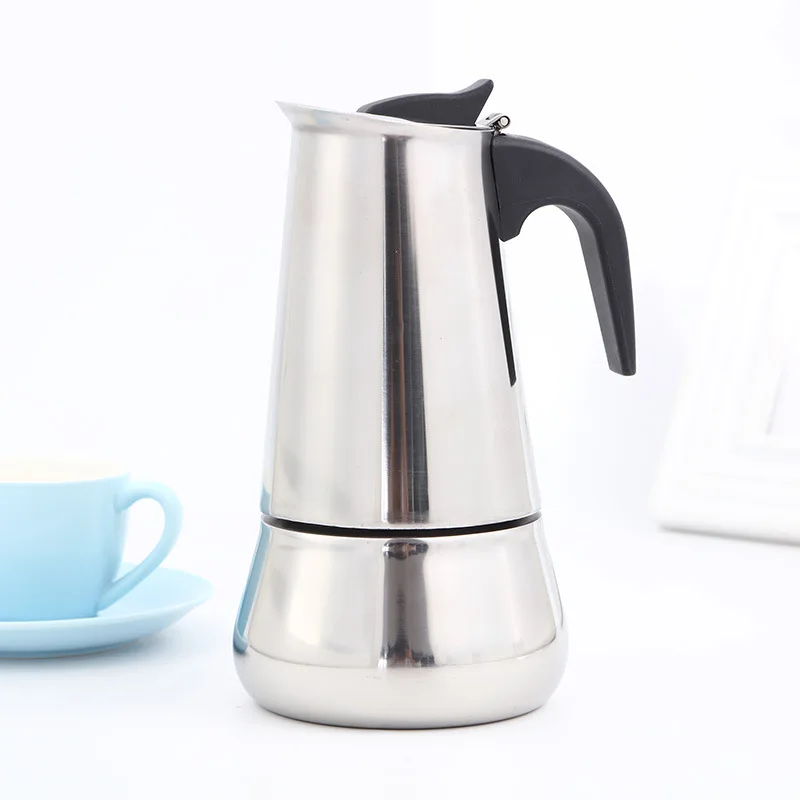 Italy Stainless Steel Moka Coffee Pot Espresso Coffee Maker Moka Pot Black Moka Pot Set Buy