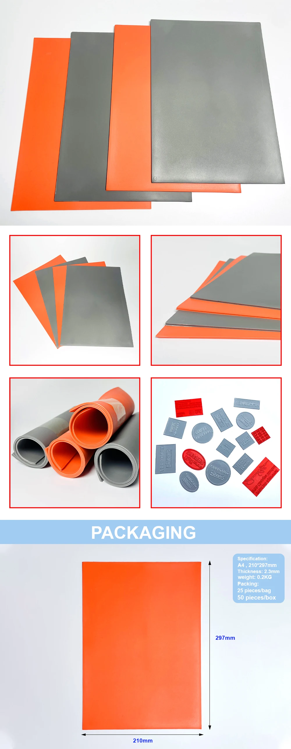 A4 Size Laser Engraving Rubber Sheet for Stamp, Self-Inking Stamp ...