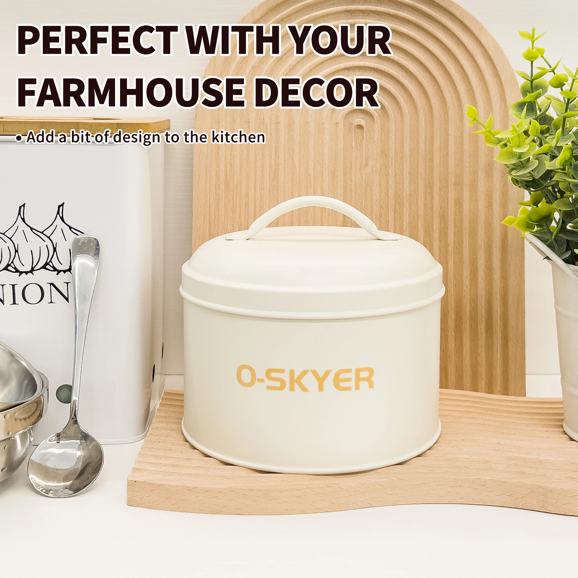 Factory Wholesale Office Metal Storage Bucket Coffee Canister Kitchen Tissue Container with Lid