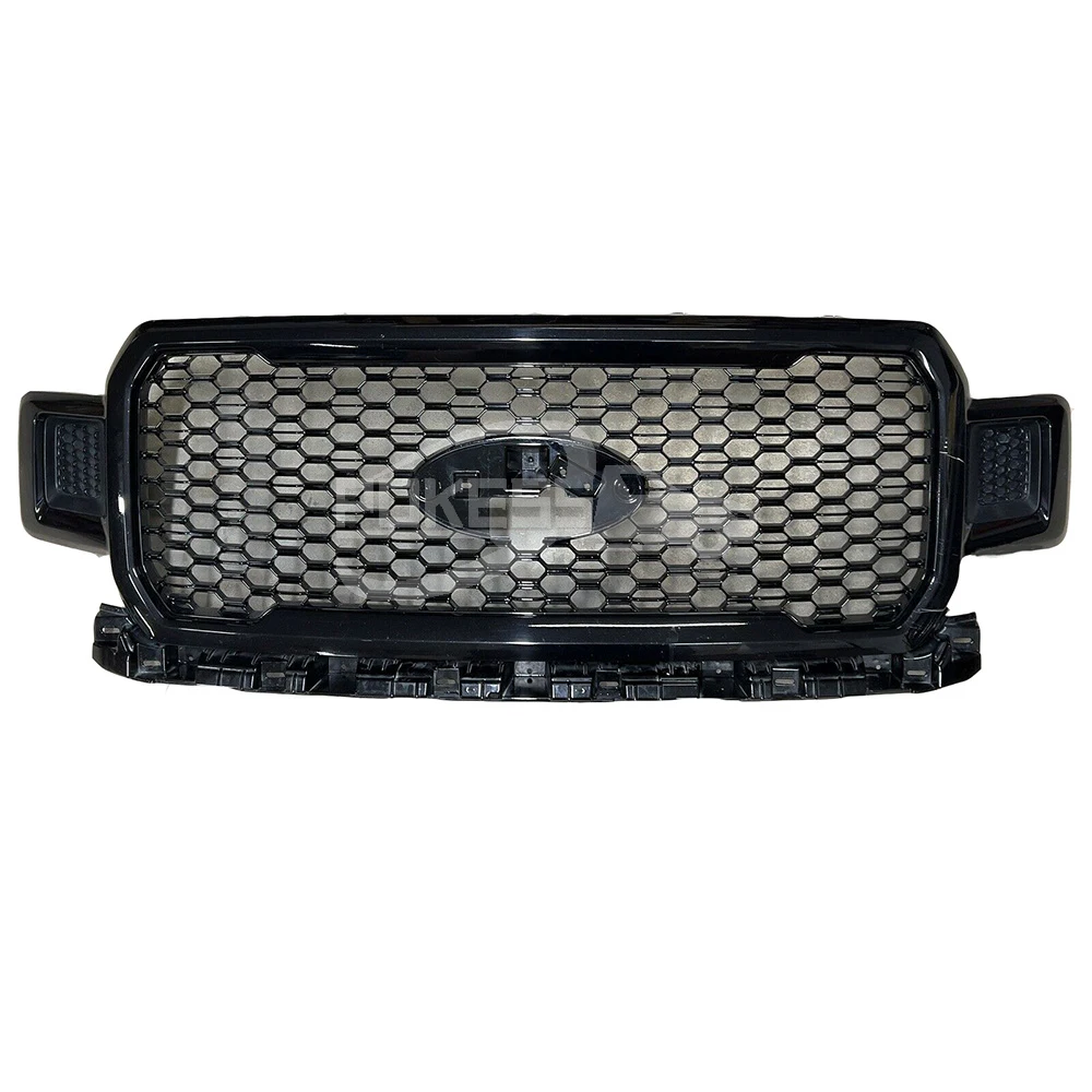 POKESS Car Front Grille JL3Z8200SF JL348200SG5G9Z Black Grill for Ford...