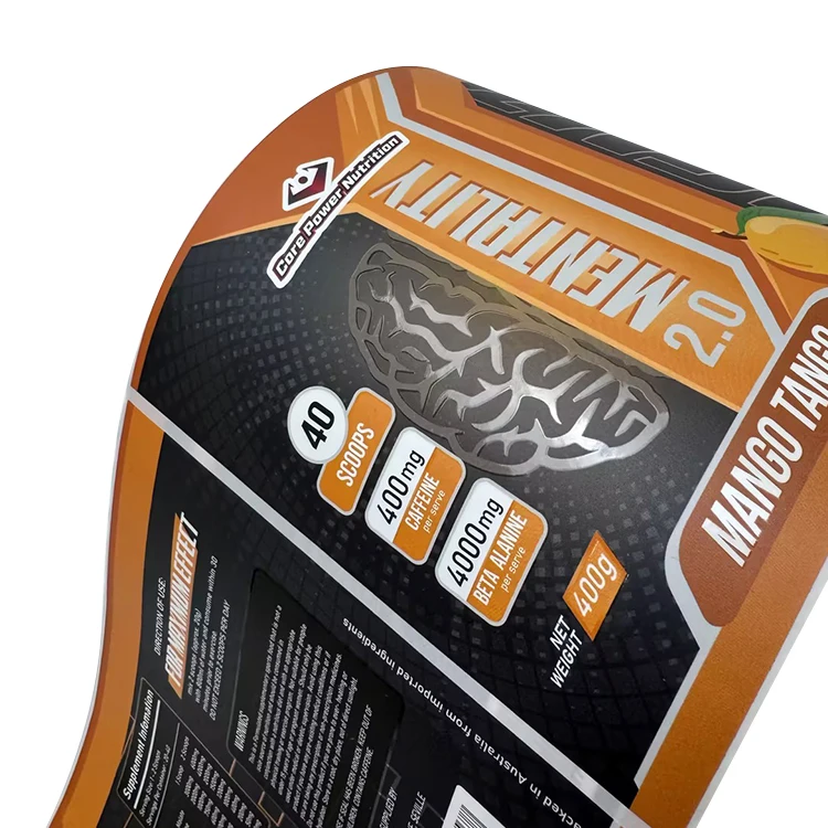 Custom Waterproof Printing Self Adhesive Spot Uv Label Packaging Rectangle Supplement Bottle Customized Label