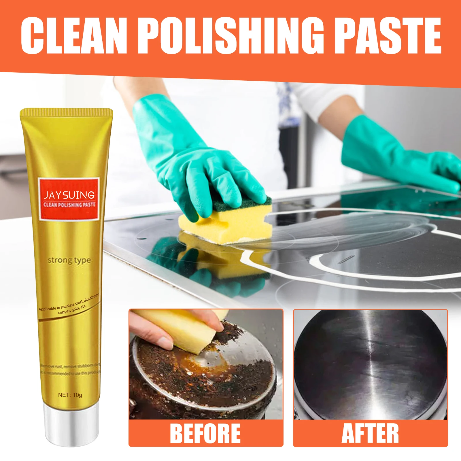 Jaysuing Wholesale Private Label 10g Metal Rust Pasta Cleaning Polishing Paste