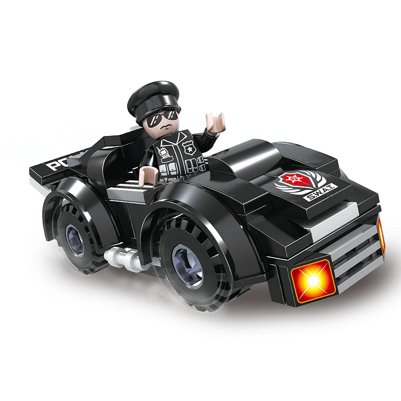COGO 8 in 1 Police Building Blocks Set Educational Toy Assembling Brick Toys With Mini Figures