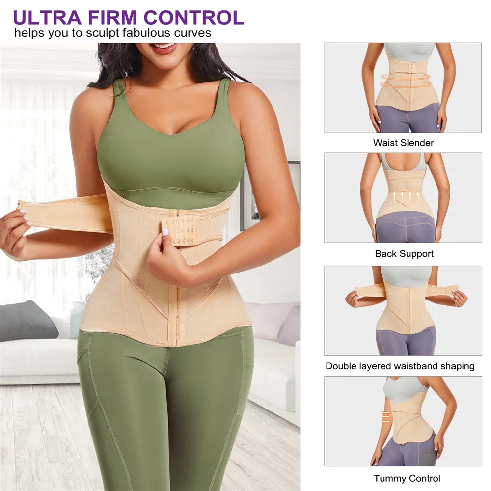 Women Wrap Girdle Full Body Belt Corset Tummy Control Shaper Waist Trainer Shaperwear