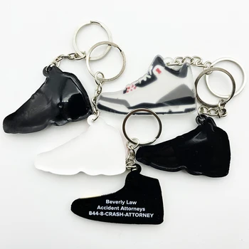 wholesale cheap 2D rubber mini shoes v2 jordan pvc sneaker keychain