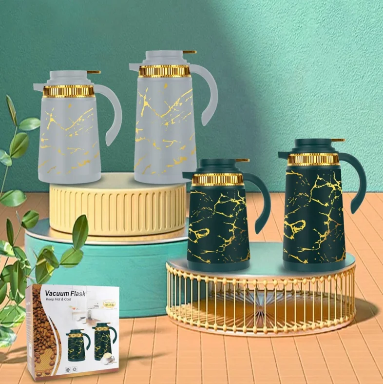 Wujo Luxury Coffee Pot Dubai Saudi Arabic Silver Gold Thermo Vacuum Jug